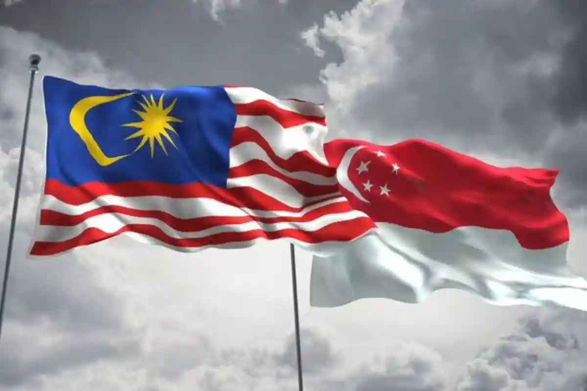 Bendera singapura dan malaysia