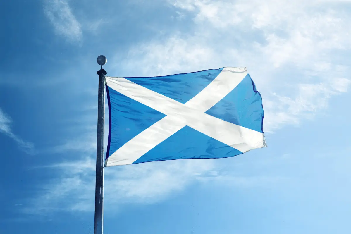  bendera Skotlandia. 