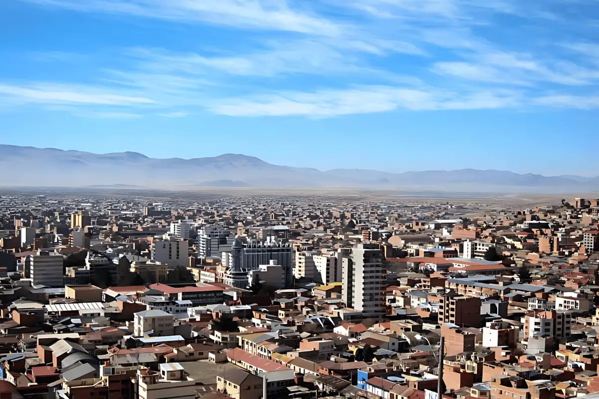  Kota Oruro, Bolivia.